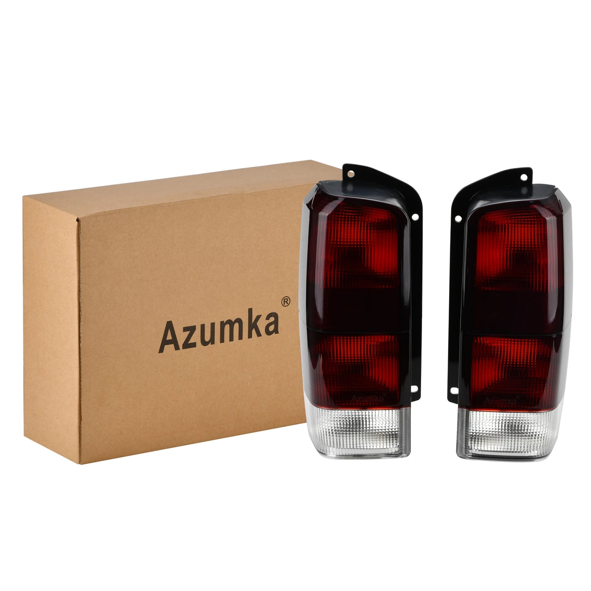 Azumka Jeep 97-01 XJ Tail Lights Red/Smoke Lens Rear Tail Lamps Set(Left + Right)Compatible with 1997-2001...