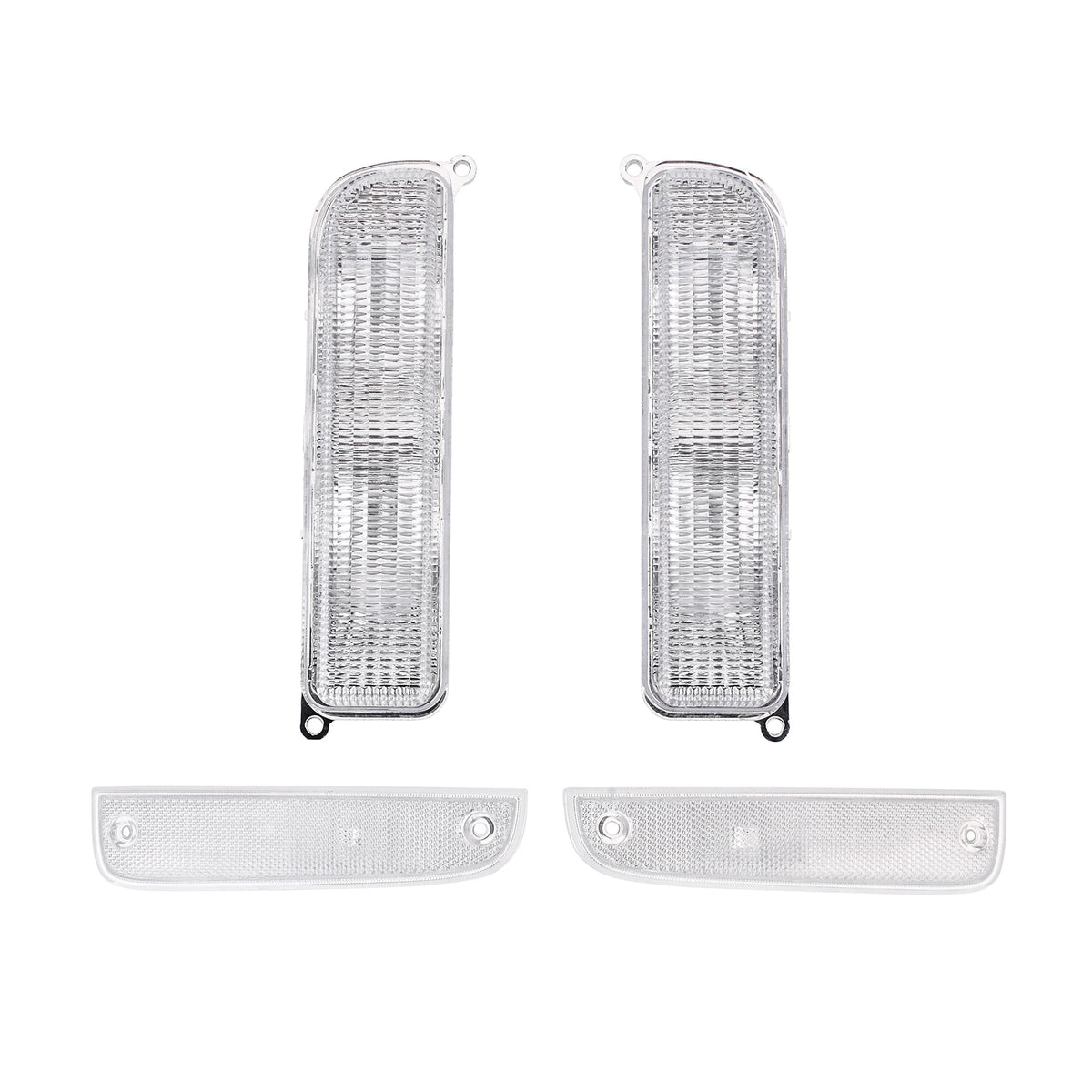 Azumka Jeep 97-01 XJ Signal Lights white COMBO Cystal Clean Bumper Turn Signal + Corner Side Marker Lamps...