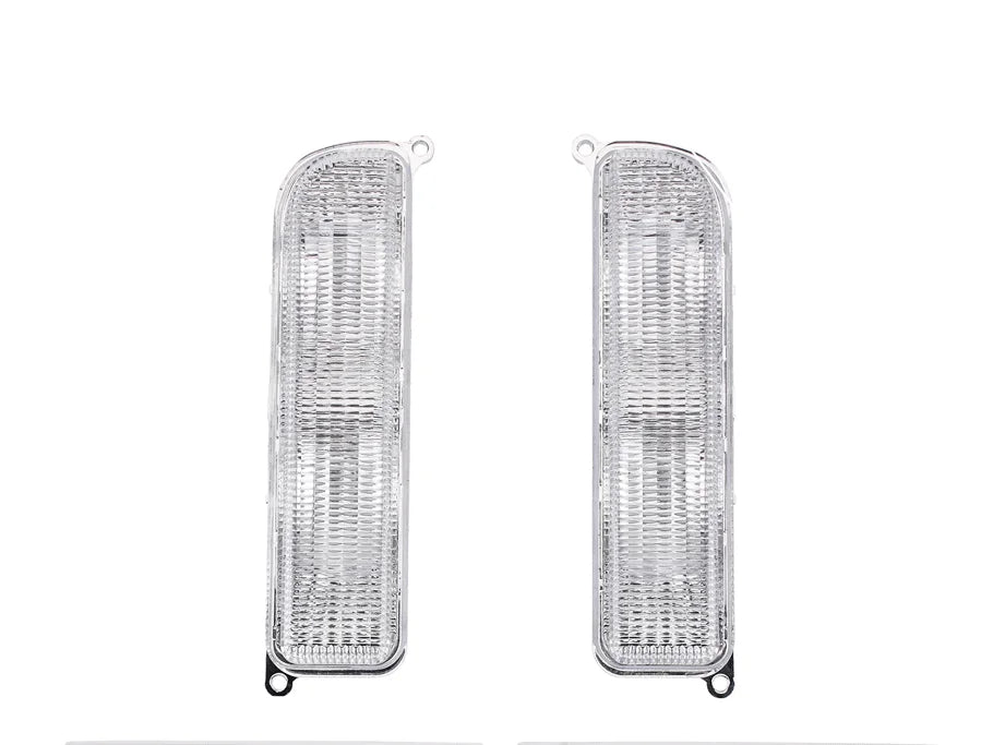 Azumka Jeep 97-01 XJ Signal Lights - COMBO Smoke Bumper Turn Signal (Left + Right) crystal