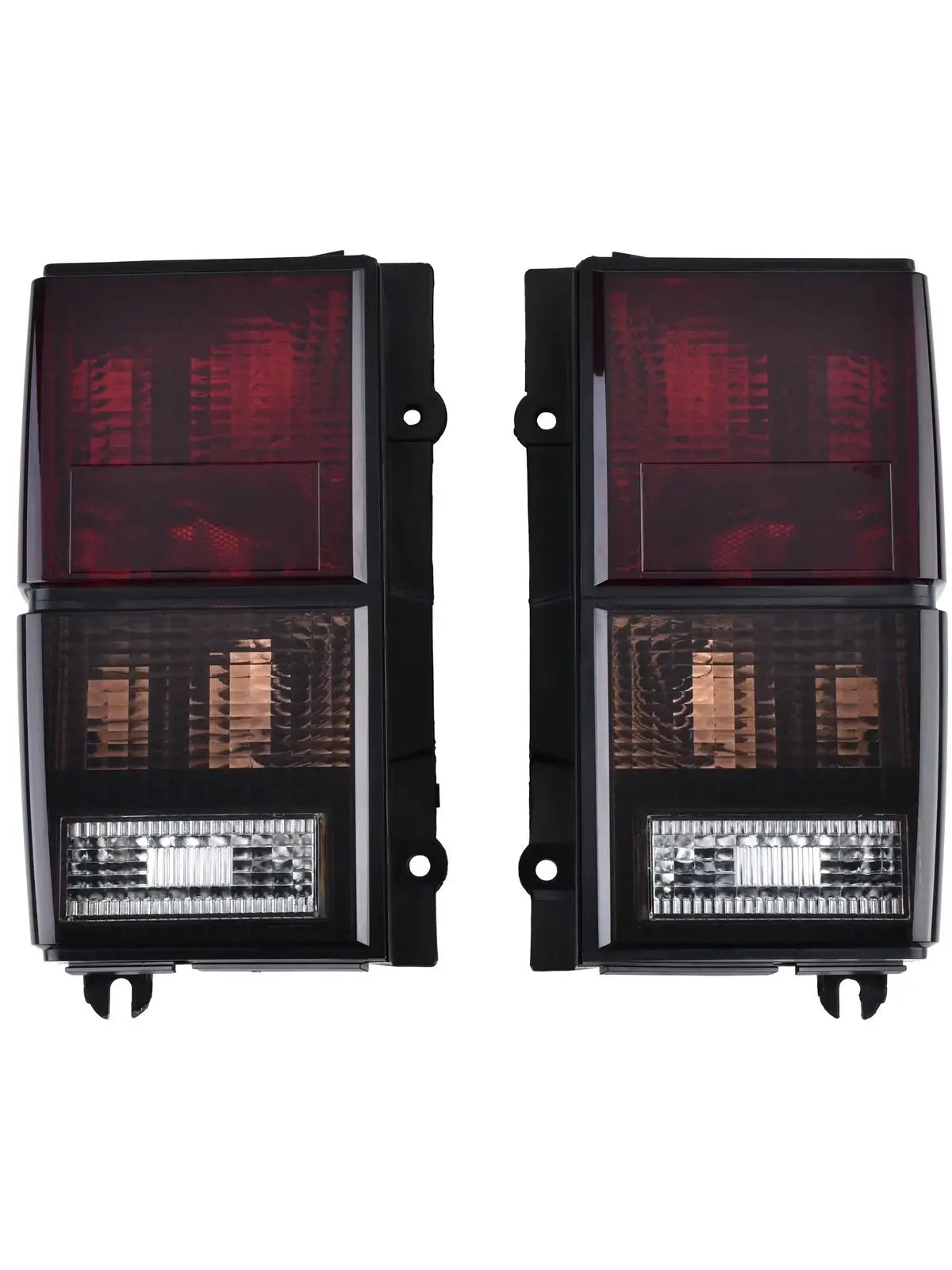 Azumka 84-96 Jeep Cherokee XJ Tail Lights Replacement Style Red Smoke Lens Rear Tail Lamps Set (Left + Right)