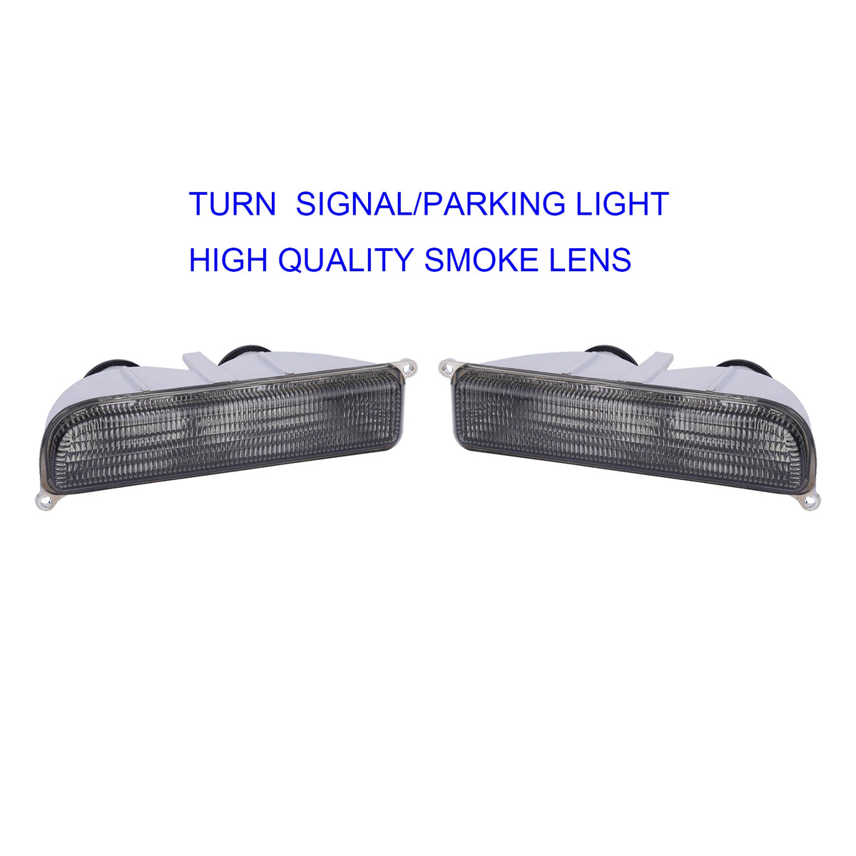 Azumka Jeep 97-01 XJ Signal Lights - COMBO Smoke Bumper Turn Signal (Left + Right) crystal